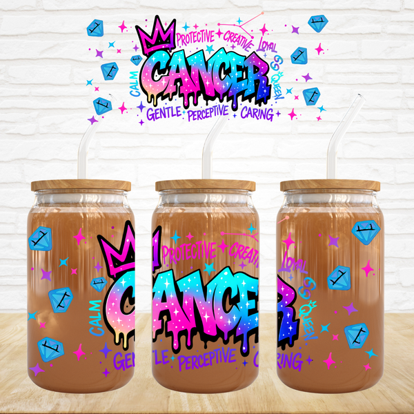 16oz UV DTF Wrap - Graffiti Zodiac Signs (You Pick The Month)