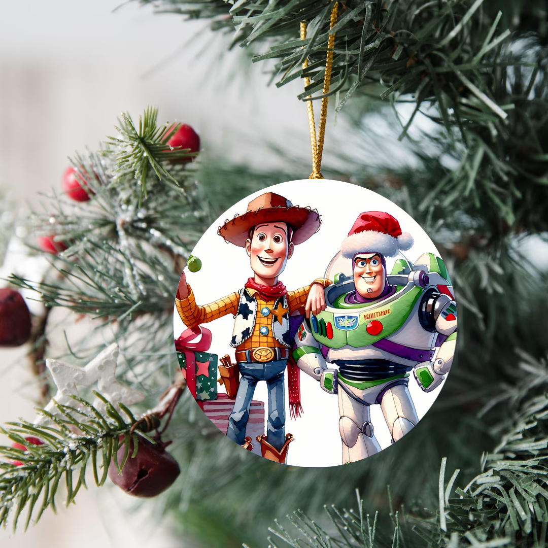 3" Ornament UV DTF Decal - Woody & Buzz