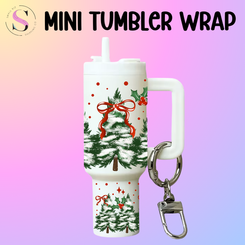 Mini Tumbler Top & Bottom Decal - Winter Trees