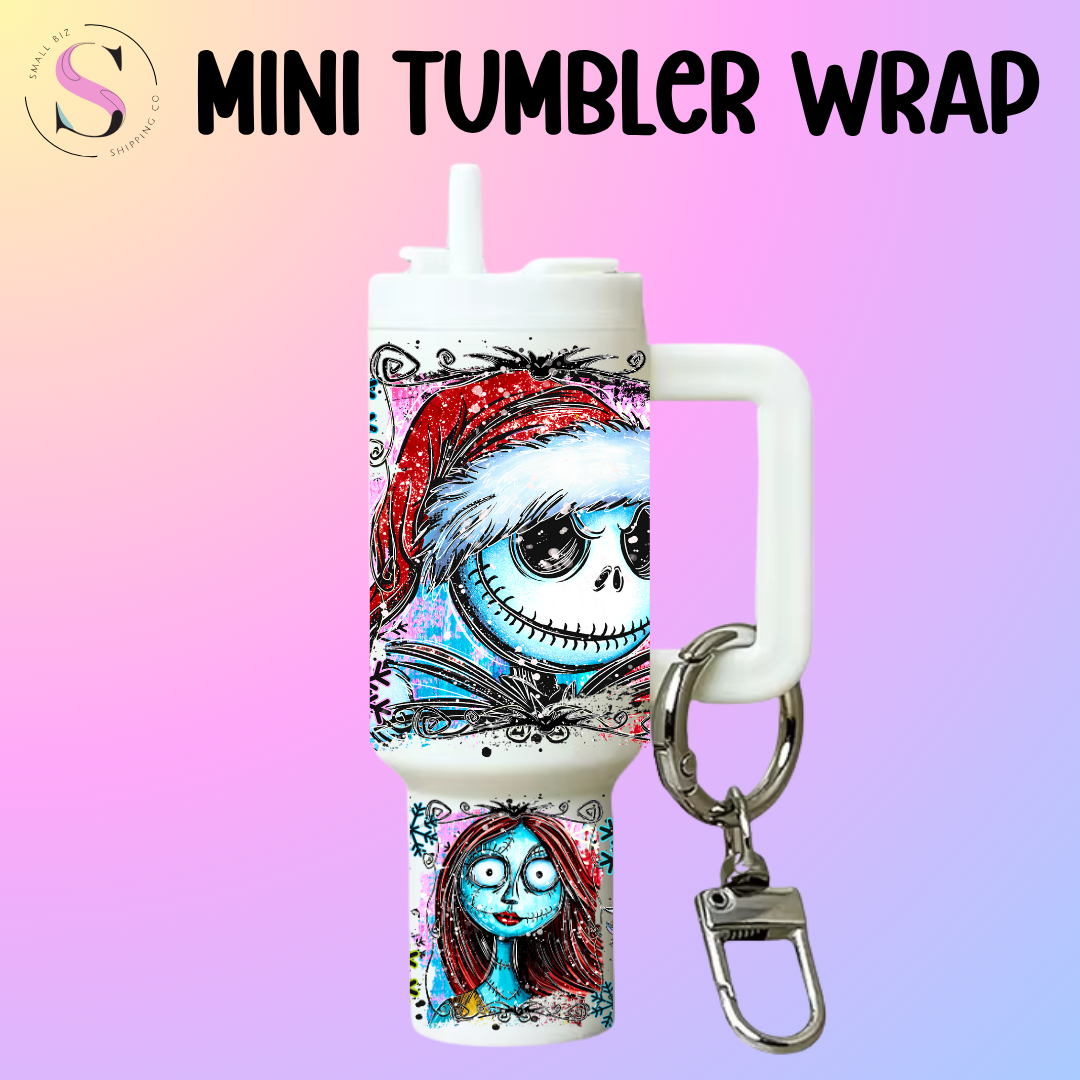 Mini Tumbler Top & Bottom Decal - Sketch Nightmare