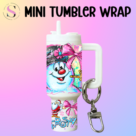 Mini Tumbler Top & Bottom Decal - Bright Frosty