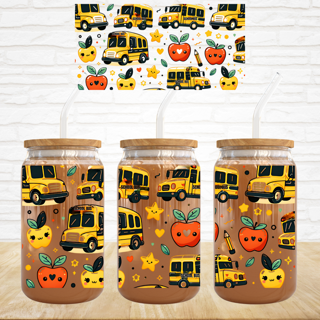 16oz UV DTF Wrap - School Bus