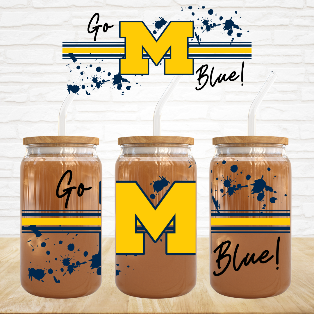 16oz UV DTF Wrap - Go Blue