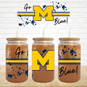 16oz UV DTF Wrap - Go Blue