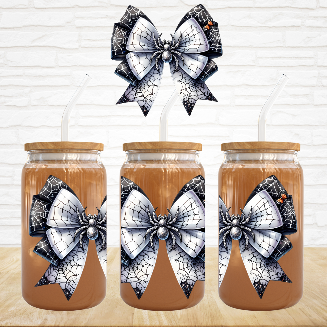 UV DTF Decal - Spider White Bow