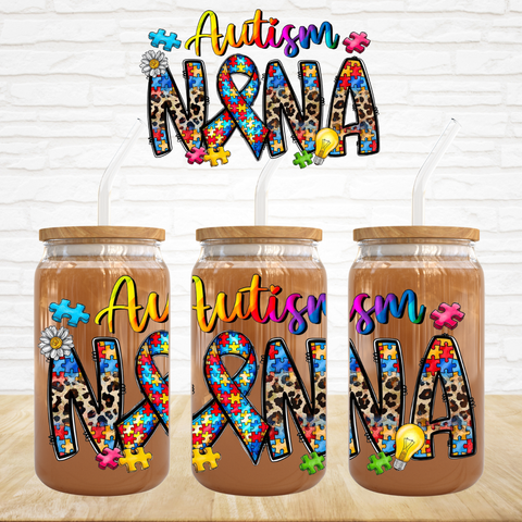 UV DTF Decal - Autism Nana Puzzle Pieces