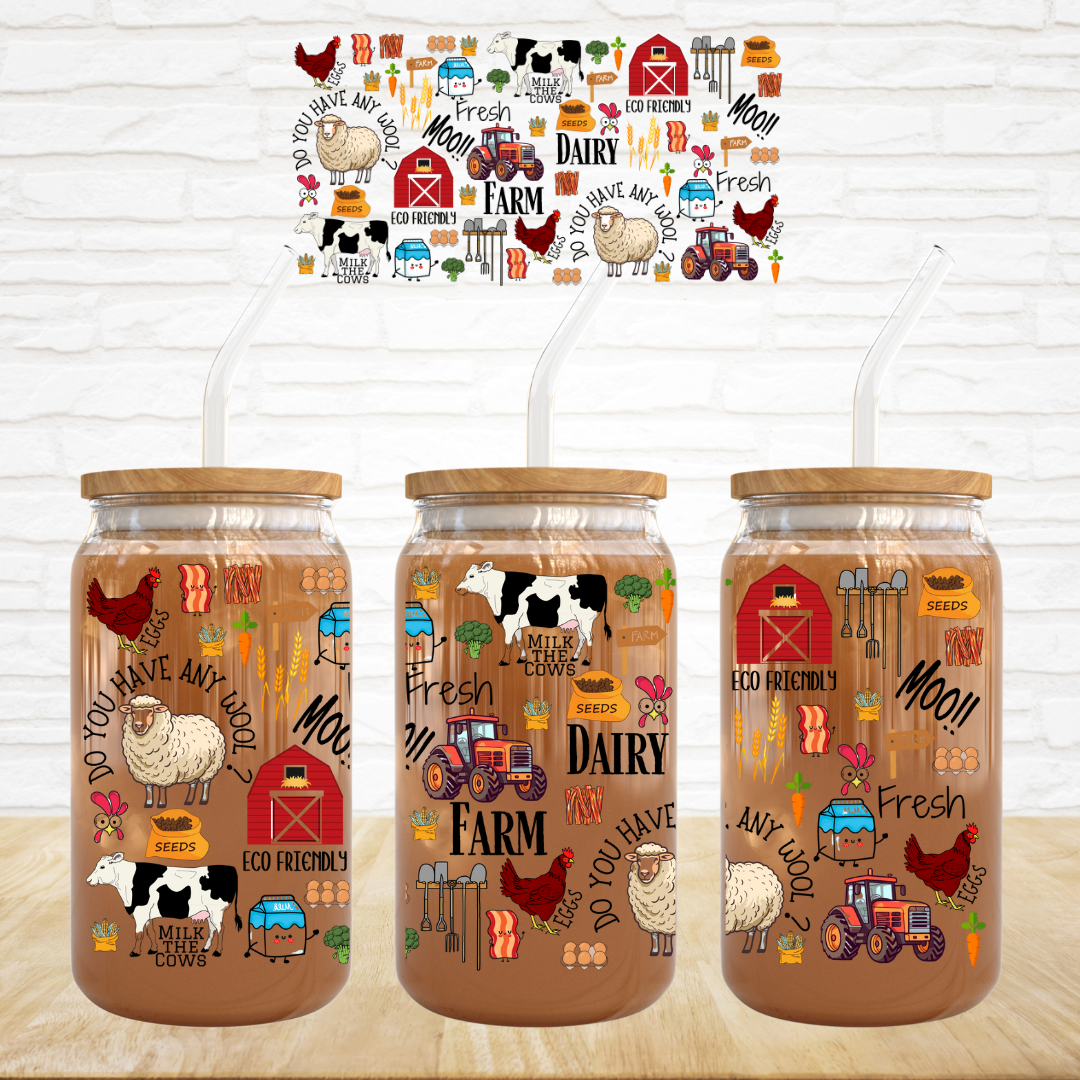 16oz UV DTF Wrap - Farm Life