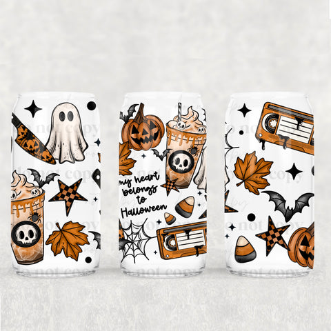 16oz UV DTF Wrap - My Heart Belongs To Halloween