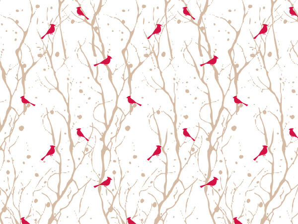 20x30" Tissue Paper - Winter Cardinals