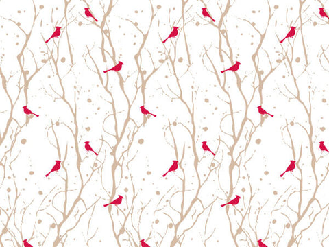 20x30" Tissue Paper - Winter Cardinals