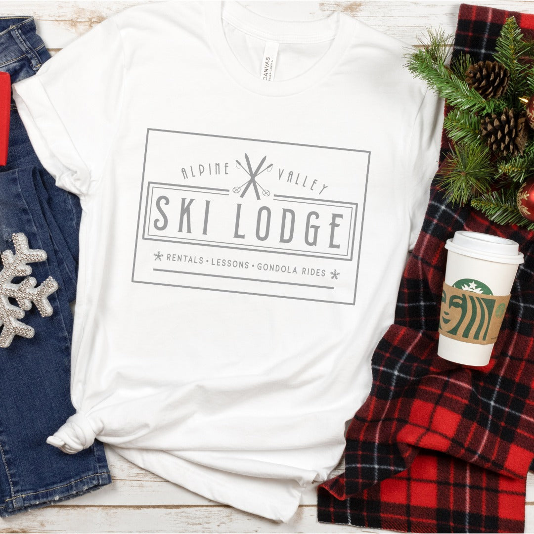 Screen Print Transfer - Ski Lodge