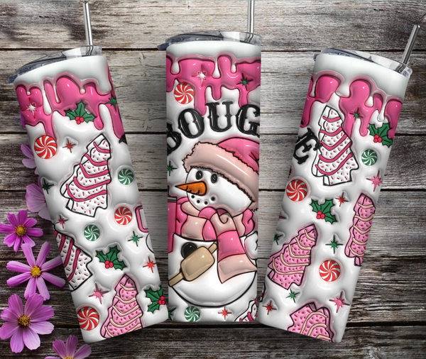 Bougie Snowman - 1 Sublimation Wrap Only! 16oz Skinny Tumbler Sublimation Wrap