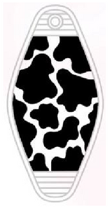 UV DTF Motel Keychain Decal - Cow Print