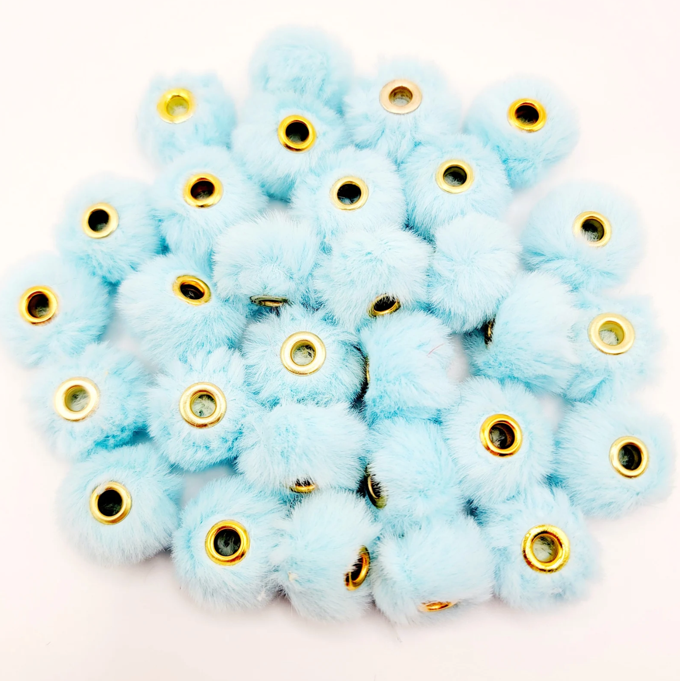 20mm Fuzzy Fluffy Spacers - Baby Blue