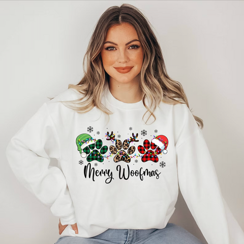 DTF Full Color TShirt Transfer - Merry Woofmas