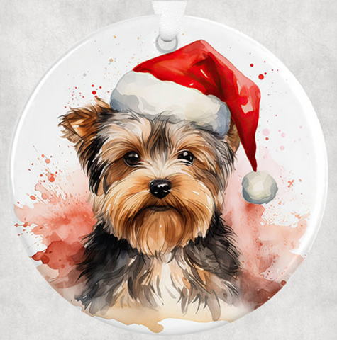 3" Ornament UV DTF Decal - Yorkie