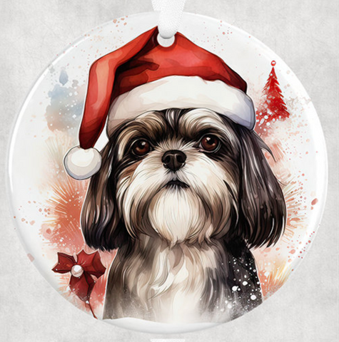 3" Ornament UV DTF Decal - Shih Tzu