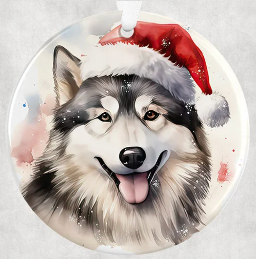 3" Ornament UV DTF Decal - Husky