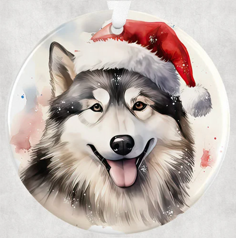 3" Ornament UV DTF Decal - Husky