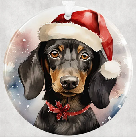 3" Ornament UV DTF Decal - Dachshund