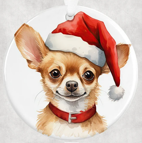 3" Ornament UV DTF Decal - Chihuahua