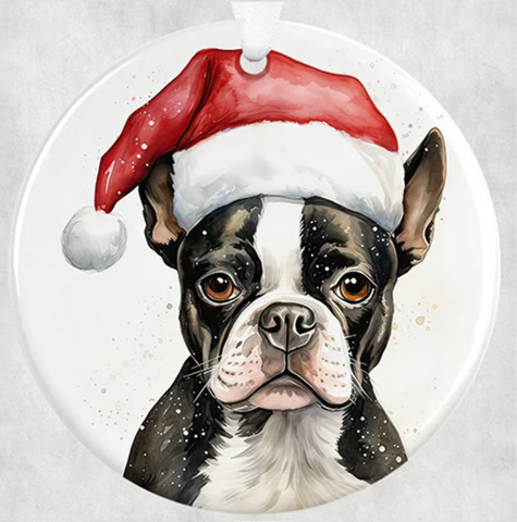 3" Ornament UV DTF Decal - Boston Terrier