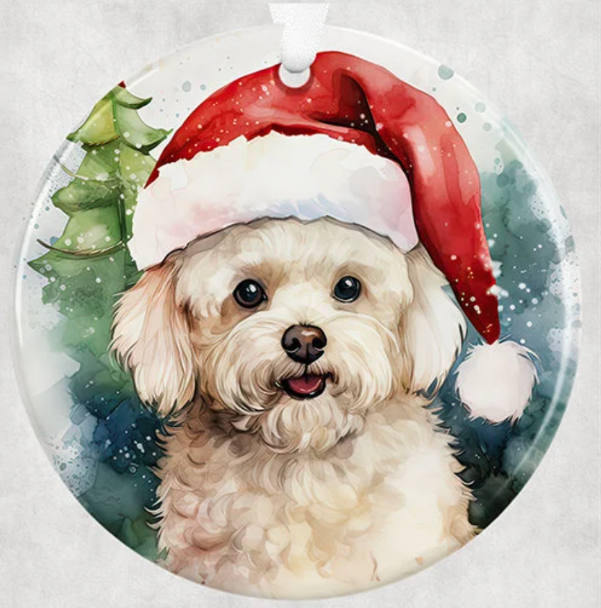 3" Ornament UV DTF Decal - Bichon Frise