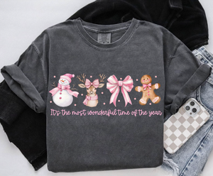 DTF Full Color TShirt Transfer - Most Wonderful Time Pink