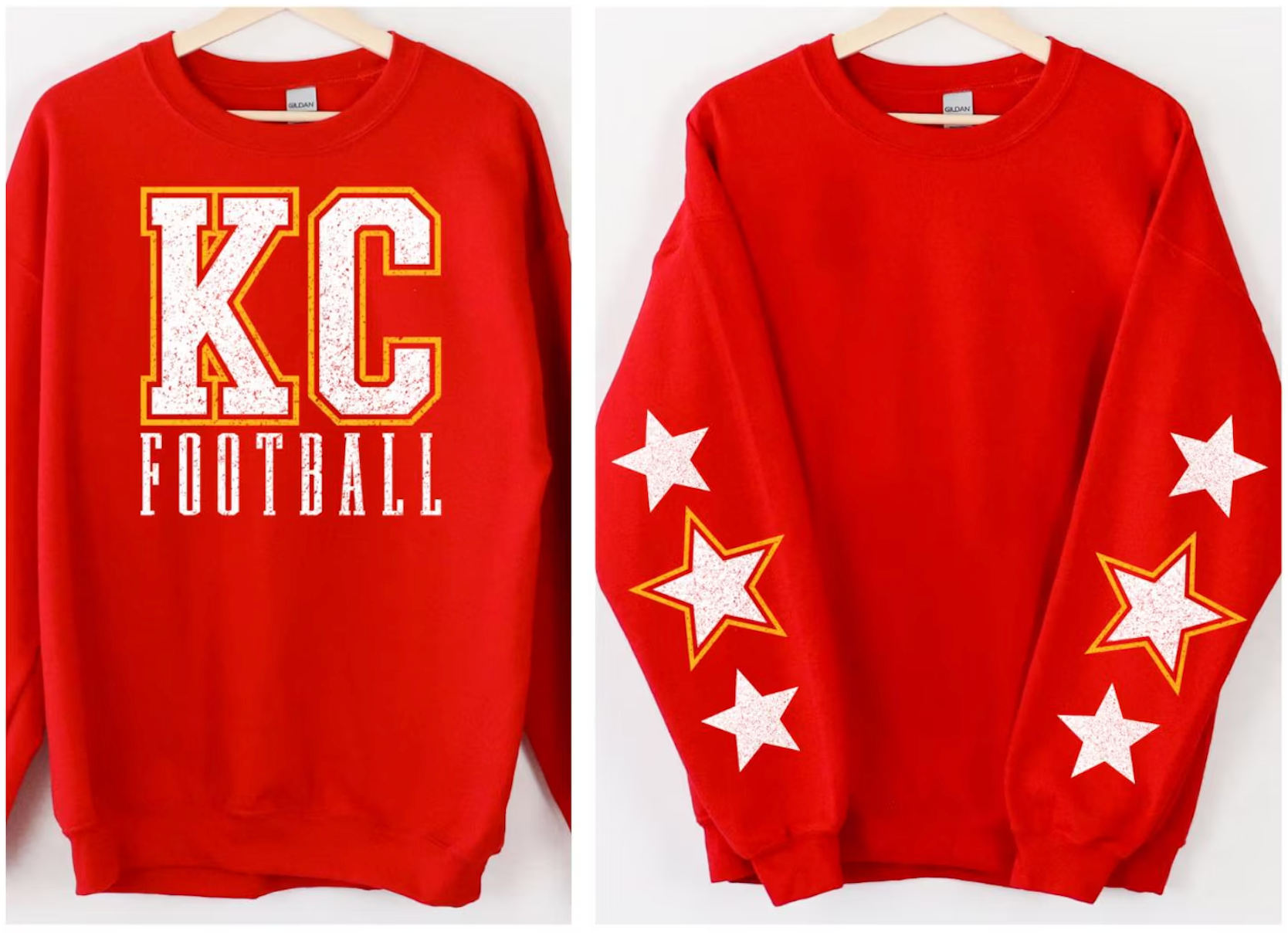 DTF Full Color Transfer - KC Football w/Optional Sleeves