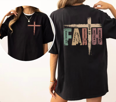 DTF Full Color Transfer - Faith (Free Pocket)