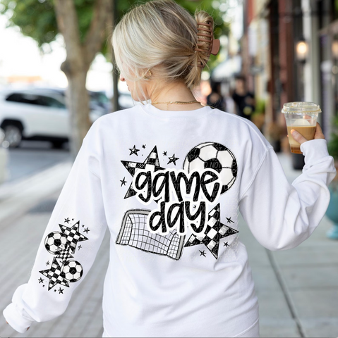 DTF Full Color Transfer - Game Day Soccer - FREE SLEEVE!