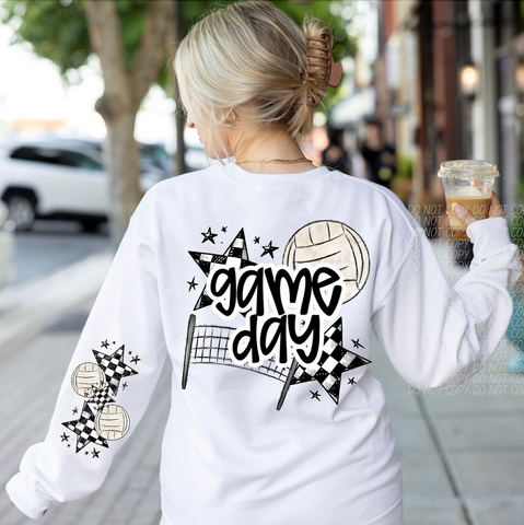 DTF Full Color Transfer - Game Day Volleyball - FREE SLEEVE!