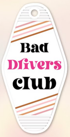 UV DTF Motel Keychain Decal - Bad Drivers Club