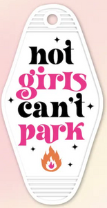 UV DTF Motel Keychain Decal - Hot Girls Can't Park Hot Pink