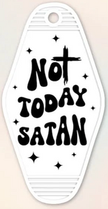 UV DTF Motel Keychain Decal - Not Today Satan