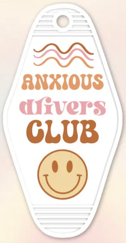 UV DTF Motel Keychain Decal - Anxious Drivers Club