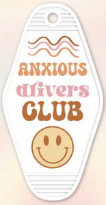 UV DTF Motel Keychain Decal - Anxious Drivers Club