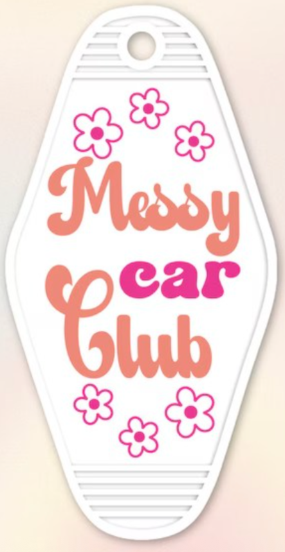 UV DTF Motel Keychain Decal - Messy Car Club