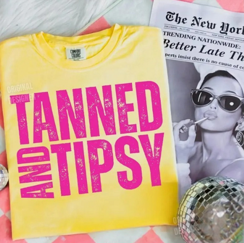 DTF Full Color Transfer - Tanned And Tipsy