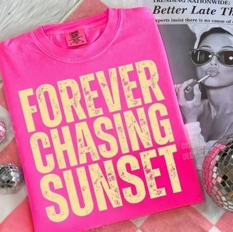 DTF Full Color Transfer - Forever Chasing Sunsets - NEON