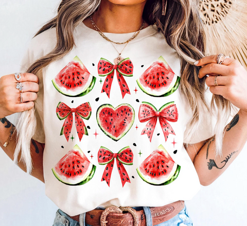 DTF Full Color Transfer - Watermelons & Bows