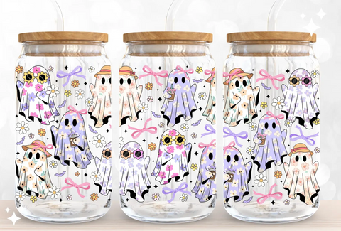 16oz UV DTF Wrap - Flower Ghosts