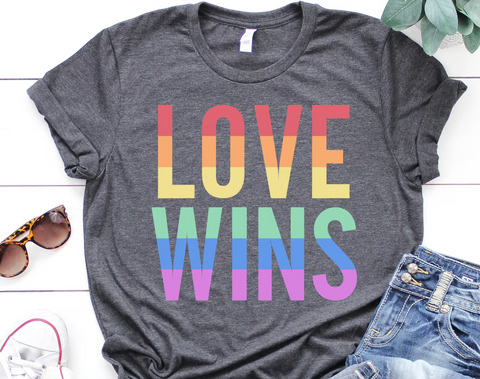 DTF Full Color Transfer - Love Wins Rainbow