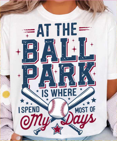 DTF Full Color Transfer - At The Ballpark Blue