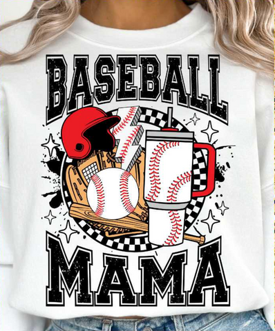 DTF Full Color Transfer - Baseball Mama 40oz Drink
