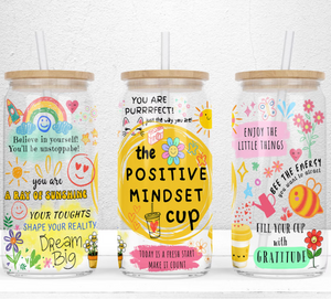 16oz UV DTF Wrap - Positive Mindset