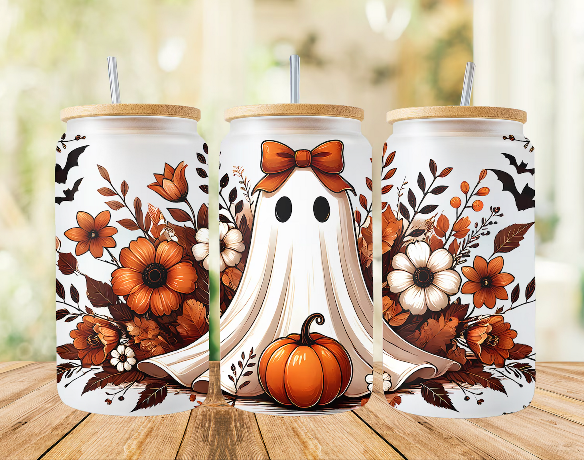 16oz UV DTF Wrap - Fall Ghost