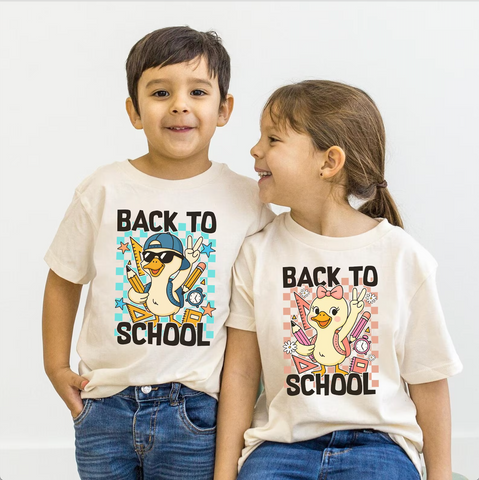 DTF Full Color Transfer - Back To School Goose (CHOOSE BOY OR GIRL)