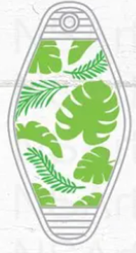 UV DTF Motel Keychain Decal - Green Leaves