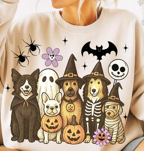 DTF Full Color Transfer - Halloween Dogs